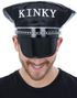 Skinnimitert Svart Hatt med Teksten Kinky 