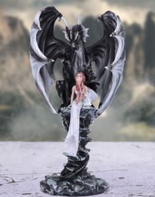 Nya - Gotisk Fairy og Drage Figur 37,5 cm