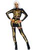 Golden Skeleton Kostyme til Dame 2 Deler