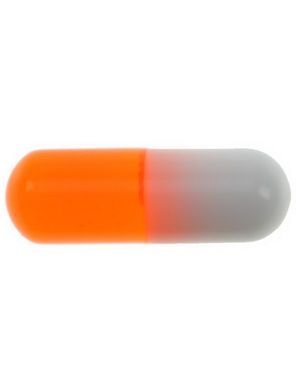 Pille Orange - 5x15 mm Akrylkule til 1,6 mm stang