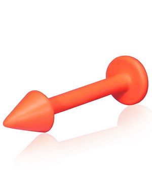 Orange Labret med Spike Kule - 1.2 x 8 mm