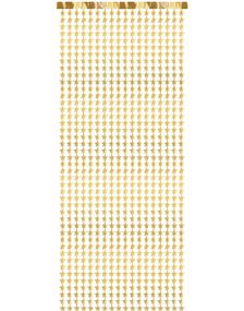 Gullfarget Dørforheng med Stjerner 100x245 cm