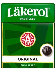 Läkerol Original Sugarfree / Sukkerfrie Pastiller med Lakrissmak 25 gram