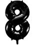 JUMBO Svarte Tallballonger 0-9 - 86 cm