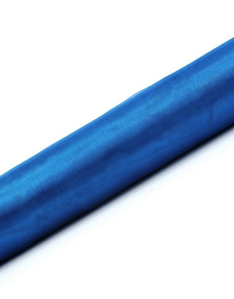 BLÅ Gjennomsiktig Organzaløper 36 cm x 9 meter
