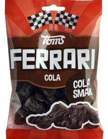 Toms Ferrari Cola - Bilformede Vingummibiter med Colasmak 120 gram