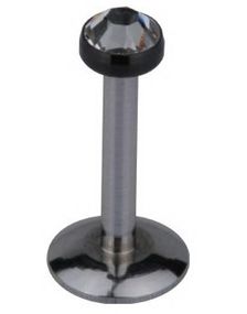 Labret m/Hvit Sten & Svart Ramme