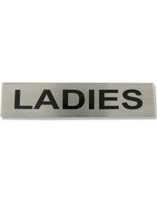 Ladies - 16x3 cm Rustfritt Metallskilt