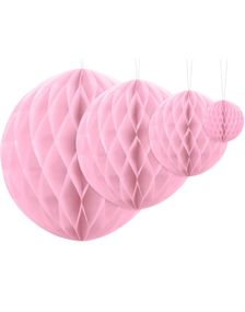 Lys Rosa Honeycomb Ball VELG FARGE 10-40 cm