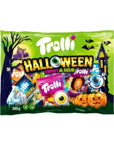 Stor Pose Trolli Sweet and Sour Mix med 19 Forskjellige små Godteposer 360 gram