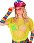 Gul UV Neon Fishnet T-Skjorte til Dame