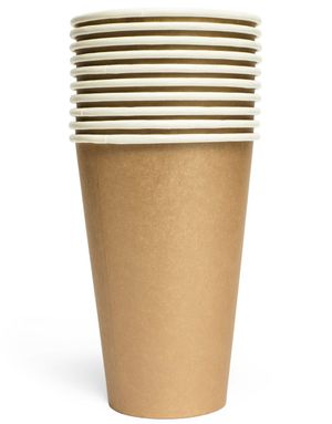 10 stk Gullfargede Pappkrus 350 ml