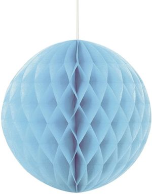 Lys Blå Honeycomb Ball 20 cm