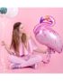 Rosa Flamingo-Formet Folieballong 70x121 cm
