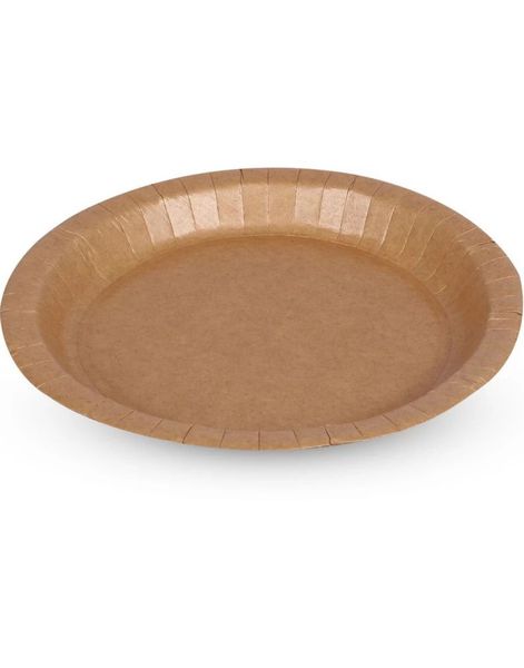 10 stk Miljøvennlige Kompostbare Kraft Papptallerkener Ekstra Store 26 cm