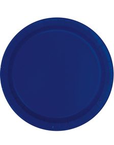 16 stk Marineblå Papptallerkener 22 cm
