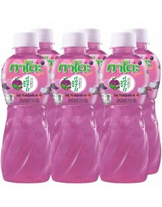 6 stk Grape Juice With Nata De Coco - Juice med Druesmak og Kokosbiter - Hel Eske 1,92 Liter (Thailand)
