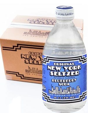 12 stk Original New York Seltzer Blueberry Soda - Brus med Blåbærsmak - Hel Eske 3,55 liter (USA)