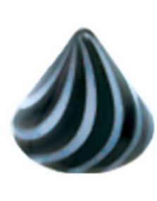 Candy Spike Black - 5 mm Akrylkule til 1,6 mm stang