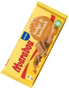 Marabou Fudge og Havsalt Melkesjokolade 160 gram