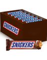 32 stk Snickers Bars - Melkesjokolade med Nougat, Nøtter og Karamell - Hel Eske 1,6 kg