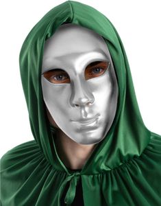 Sølvfarget Ansiktsmaske / Helmaske