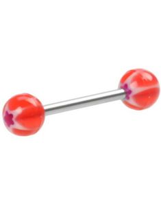 Star with Flower - Tungepiercing