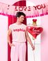 I Love You - Rødt og Rosa Frynsebanner med Tekst 1,5 meter