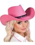 Rosa Cowboyhatt med Svart Bånd og Nagler