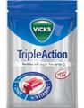 Vicks Triple Action - Sukkerfrie Halspastiller med Solbær og Mentol 72 gram