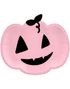 6 stk Rosa Gresskar Papptallerkener 25x22 cm - Pink Halloween