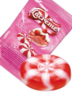 300 stk Sukkerfrie Lacreme Strawberry & Cream Jordbær-Sukkertøy 1 Kg - Vidal