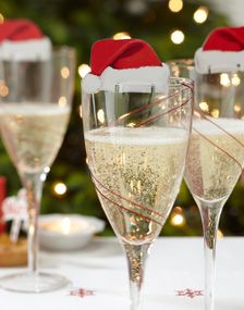 10 stk Julenisselue Glassdekorasjoner - Juletid