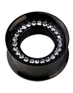 Circle Of Diamonds - Svart Piercing Tunnel