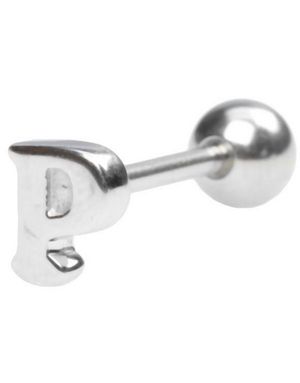 Tungepiercing med Bokstaven P