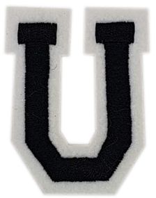 Bokstaven U - 5 cm Strykemerke
