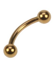 Banan Gull - 1,2 x 8 mm Øyenbrynspiercing