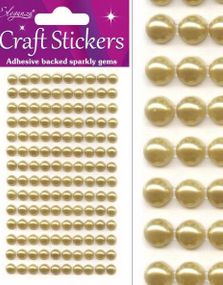 240 stk Selvklebende Gullfarget Perler 4 mm