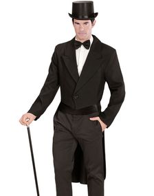 Svart Tailcoat Kostymejakke til Mann