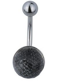 Shadow Stone Belly Piercing - Grey