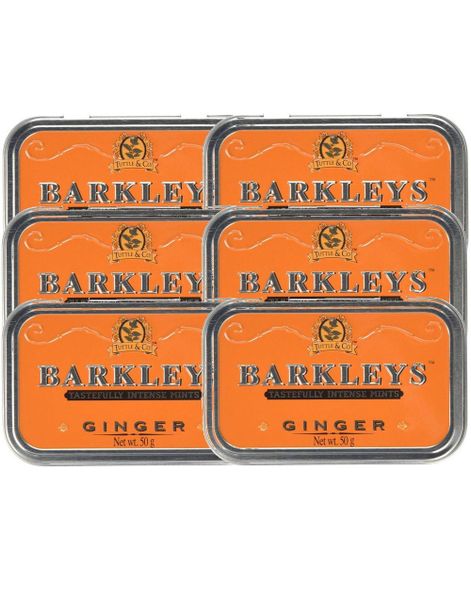 12 stk Barkleys Intense Mints Ginger - Sukkertøy med Smak av Ingefær 600 g - Hel Eske