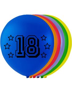 18 tall - 8 stk Flerfargede Ballonger 26 cm