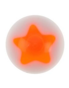 Stjerne Orange - Hvit Akrylkule