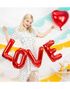 Love - Rød Blokkbokstav Ballong-Banner 73x59 cm