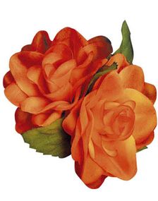 Hårspenne med Orange Blomst