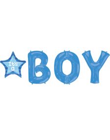 It’s a Boy Ballongbukett med 4 JUMBO Folieballonger