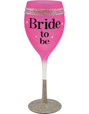 Bride to Be Drinkglass pyntet med Stener