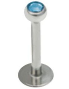 Shiny Stone - 1.2 x 8 mm - Lys Blå Labret