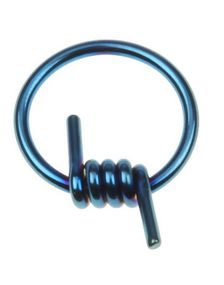 Metallic Blå Piggtråd - BCR Piercing