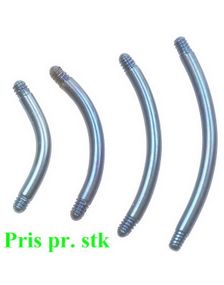 Lys Blå bananstang i Titan til 1,6 mm Kule